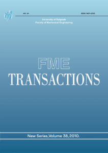FME Transactions, Volume 38, 2010